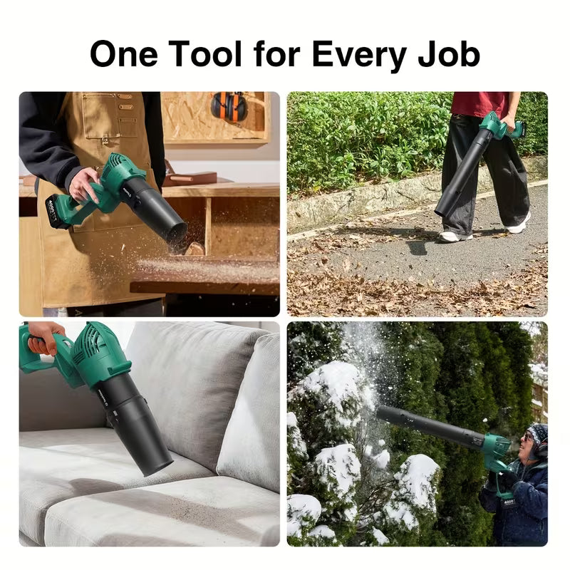 550 CFM Cordless Leaf Blower with 2 Batteries and Charger