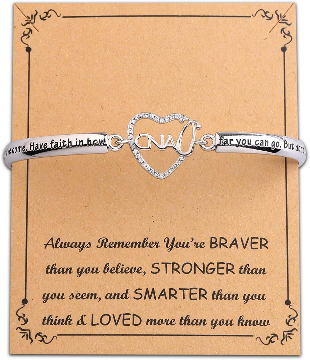 CNA Gifts Bracelet Certified Nurse Assistant Gifts CNA Graduation Gifts CNA Jewelry Inspirational Gifts Nursing School Gifts (CNA Bracelet)