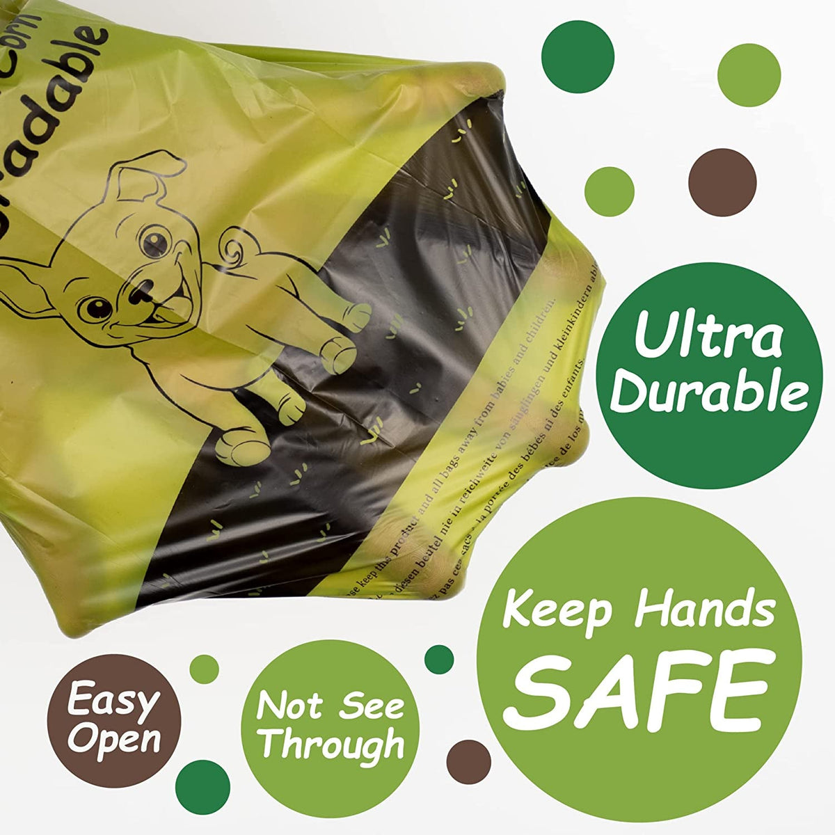 540 Count Extra Thick Leak Proof Dog Poop Bags Refill Rolls