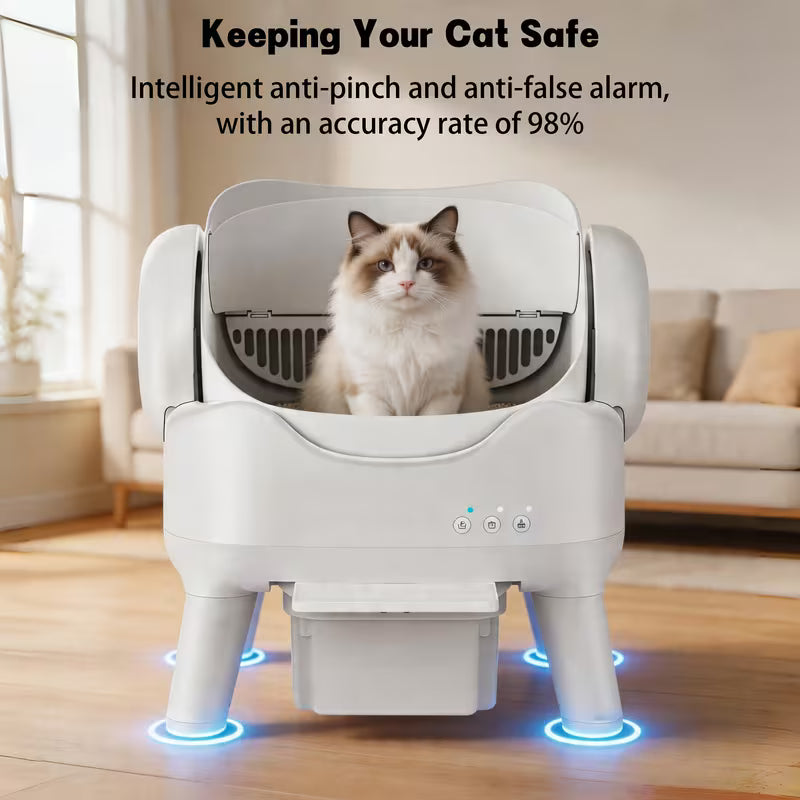 Automatic Self-Cleaning Cat Litter Box with 4-Gallon Waste Drawer