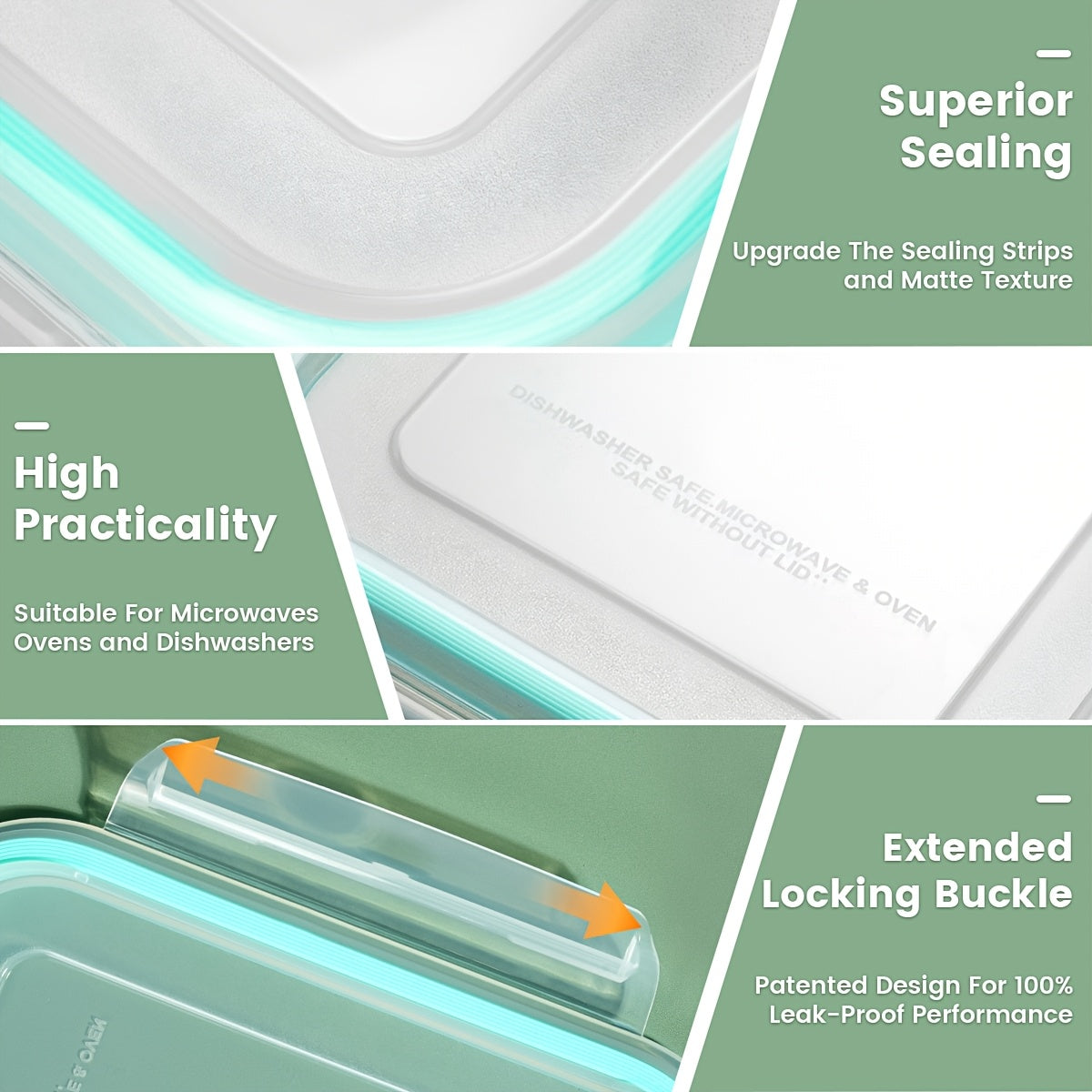 16-Piece Glass Food Storage Containers with Lids – Durable Set