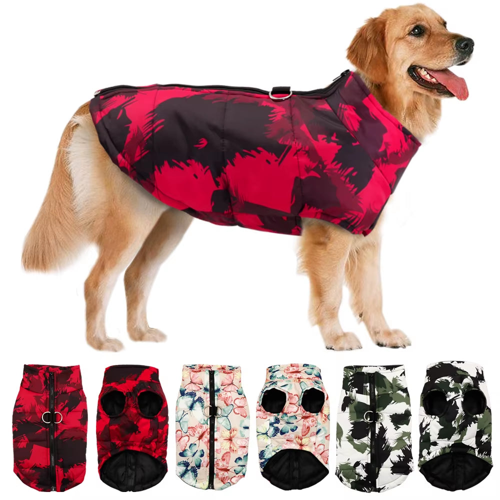 Winter Pet Dog Clothes French Bulldog Pet Warm Jacket Coat Waterproof Dog Clothing Outfit Vest for Small Medium Large Dogs