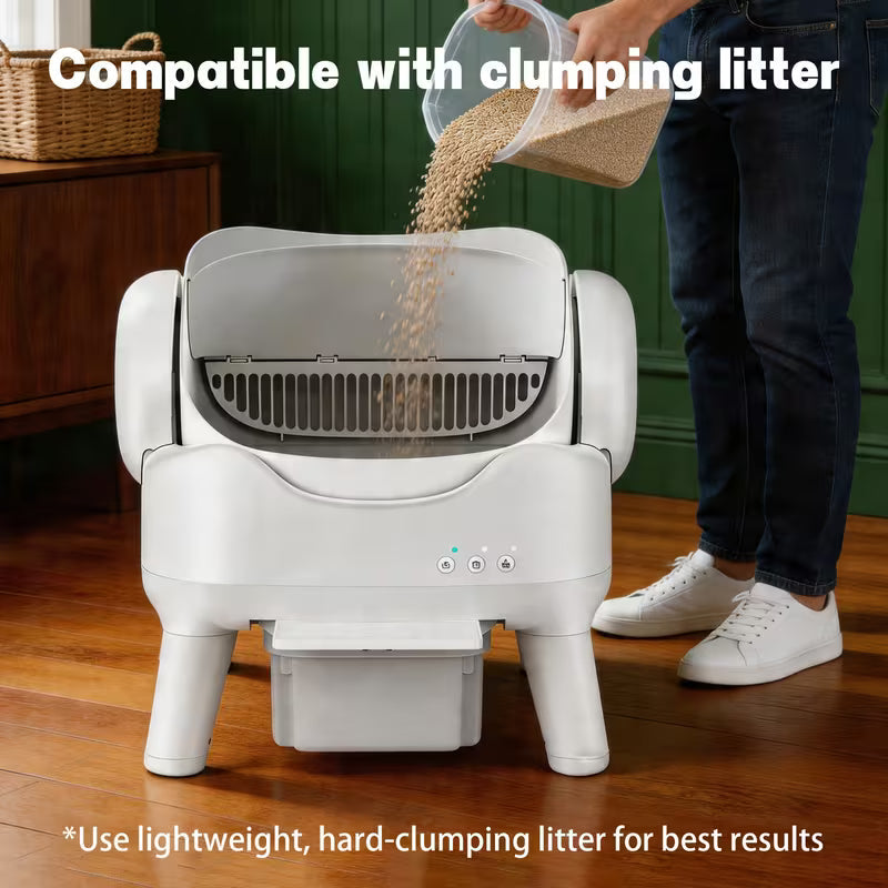 Automatic Self-Cleaning Cat Litter Box with 4-Gallon Waste Drawer