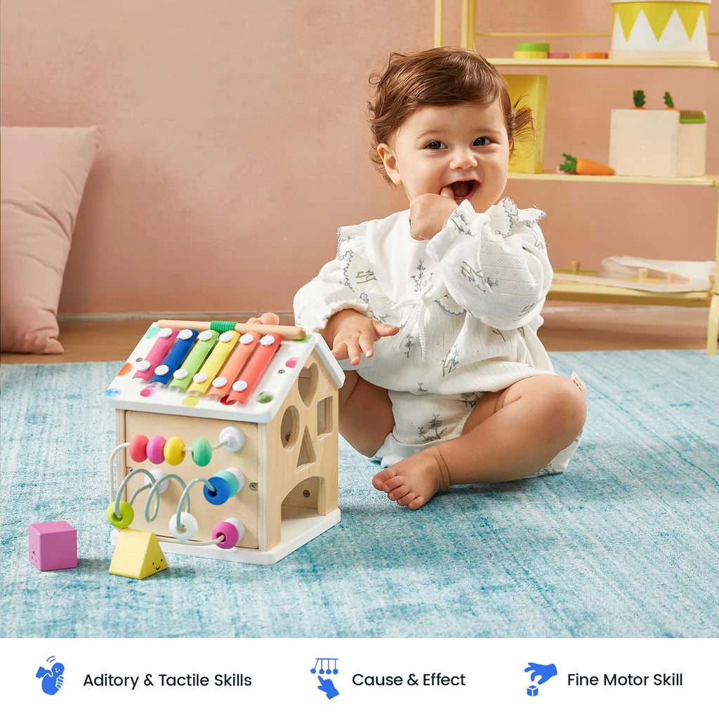Tiny Land® Cottage Activity Cube - Rainbow