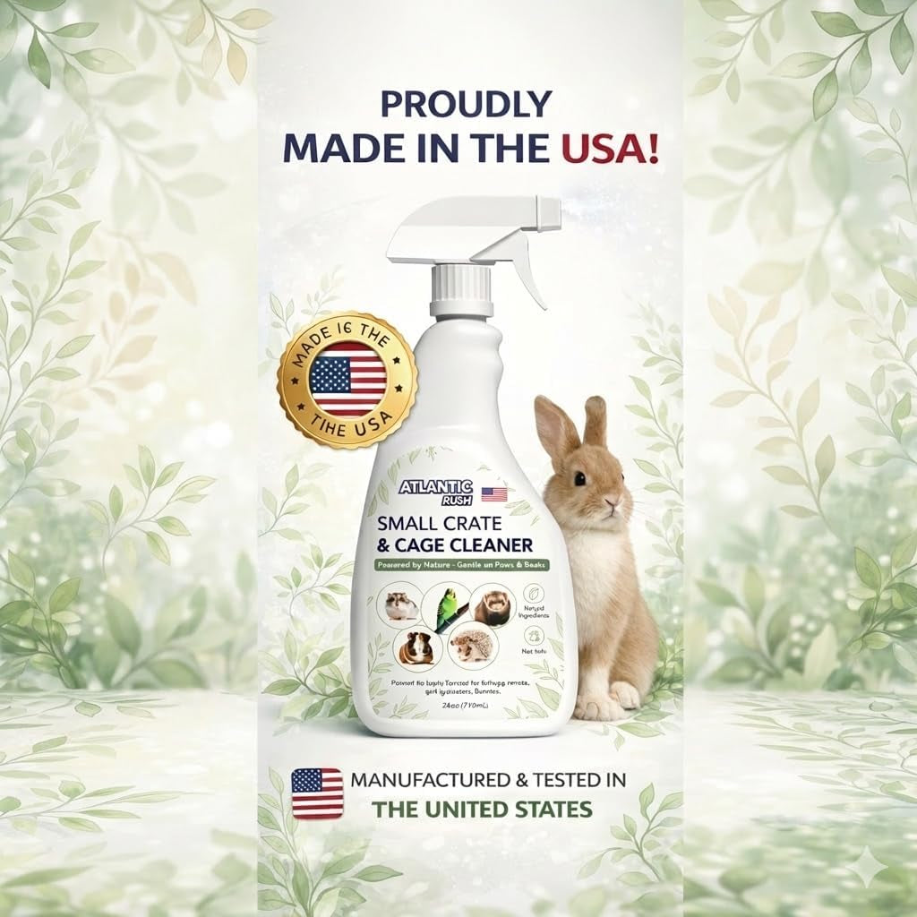 Atlantic Rush Small Animal & Bird Cage Cleaner Spray – 24 oz