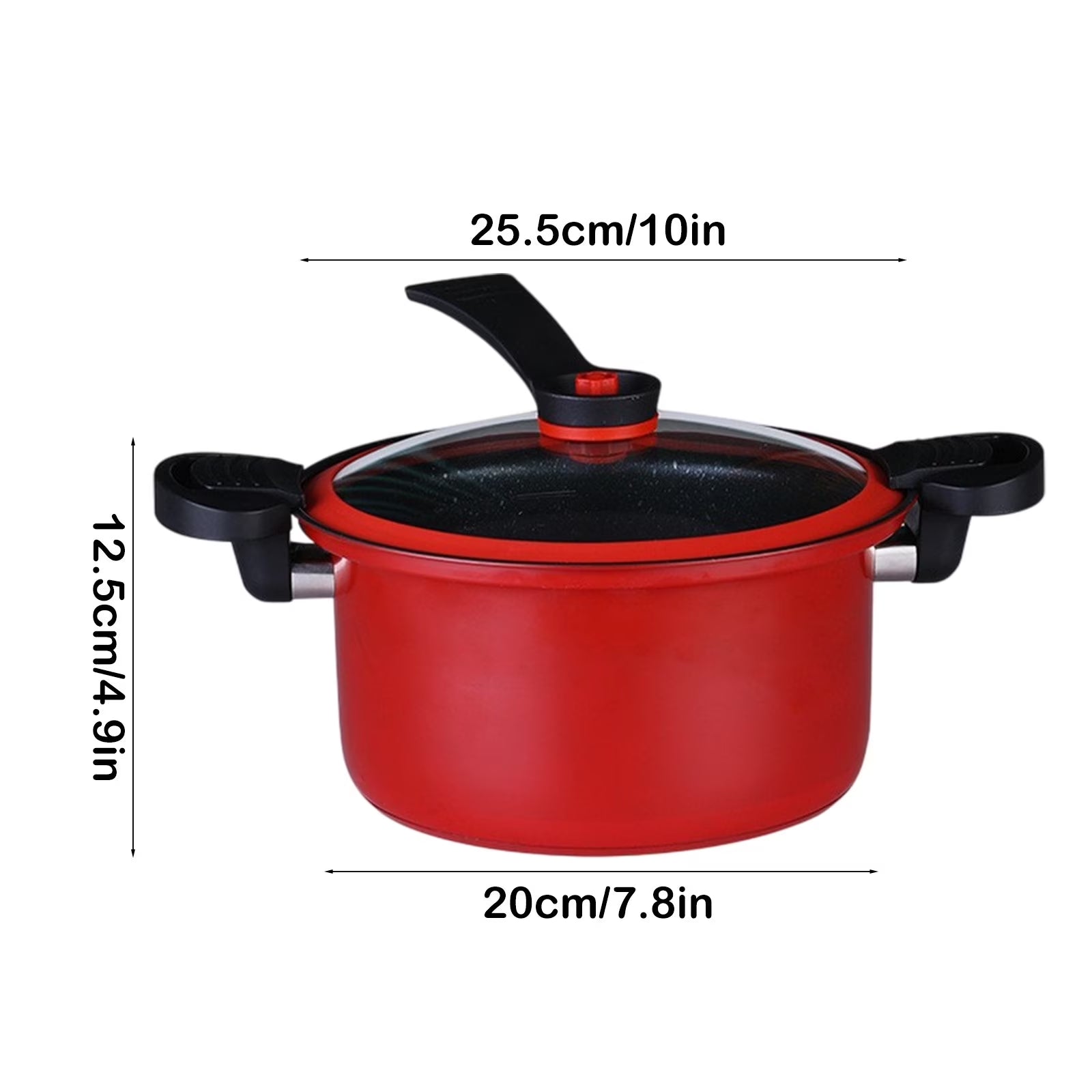 Pressure Cooker, Non Stick Aluminum Pressure Cooker, 26Cm Large Capacity Micro Pressure Smothering Pot, Kitchen Cookware for Soup Stew Rice, Household Cooking Pots