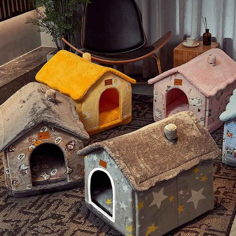 Indoor Dog House Bed Memory Foam Foldable Washable Small Medium Large