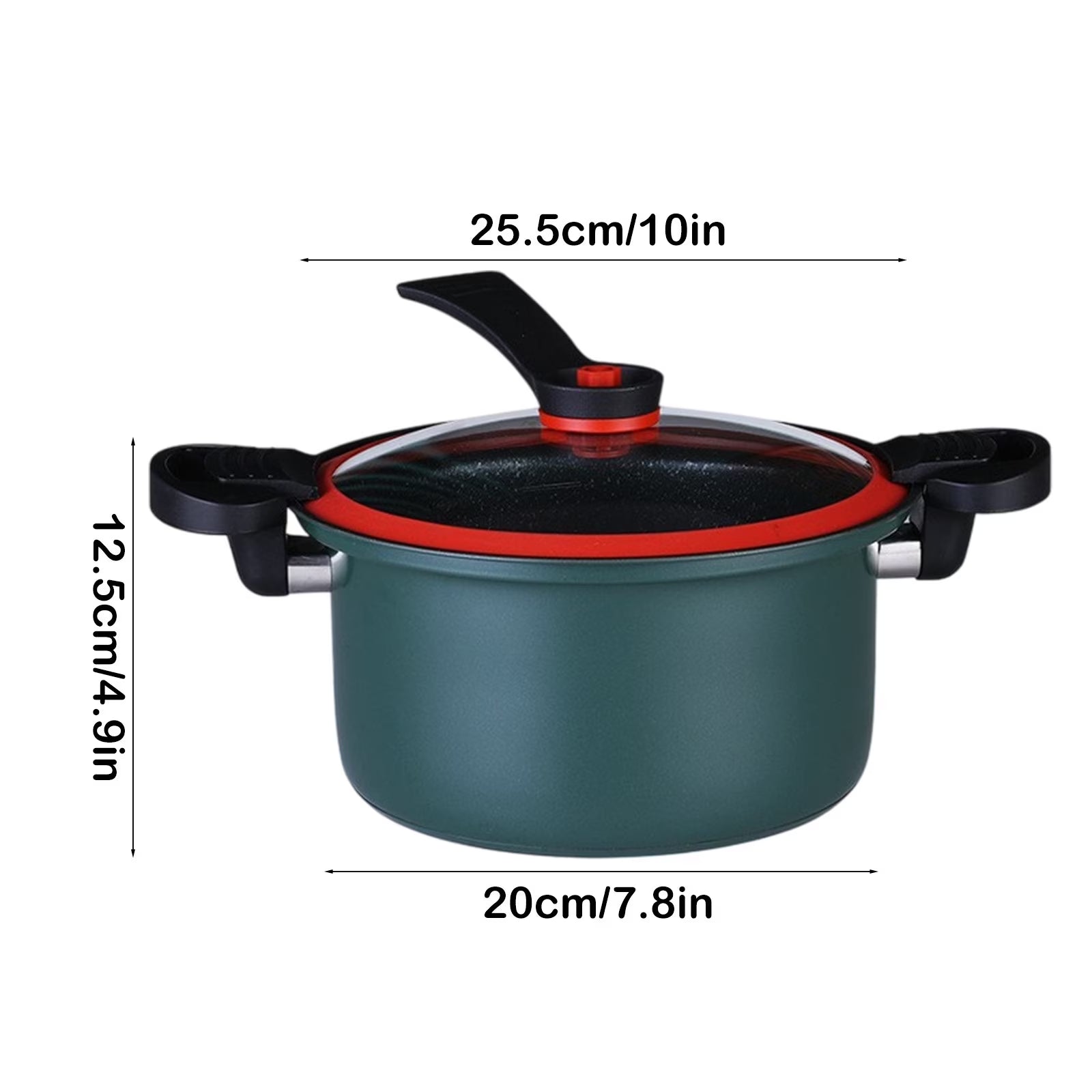 Pressure Cooker, Non Stick Aluminum Pressure Cooker, 26Cm Large Capacity Micro Pressure Smothering Pot, Kitchen Cookware for Soup Stew Rice, Household Cooking Pots