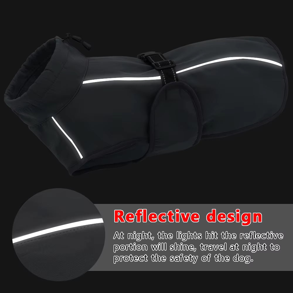 Warm Big Dog Clothes Waterproof Pet Large Dog Jacket Coat Winter Dogs Pets Clothing for French Bulldog Puppy Ropa Perro M-3XL
