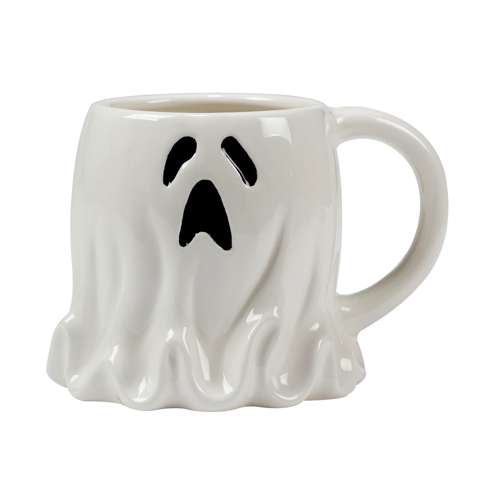 Scaredy Cat 3-D Ceramic Halloween Mugs, Set of 4 – Add spooky fun to your fall mornings with ghost, pumpkin, skull, and black cat designs, perfect for coffee, cocoa, or festive party drinks