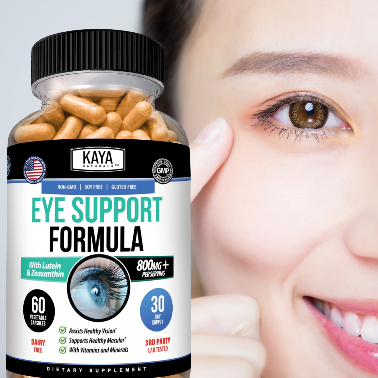 (2 Pack) Eye Health 60 Capsules, Lutein Zeaxanthin, Vision Health, Eye Support