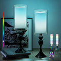 Set of 2 Bedside Table Lamps with RGB Music Sync