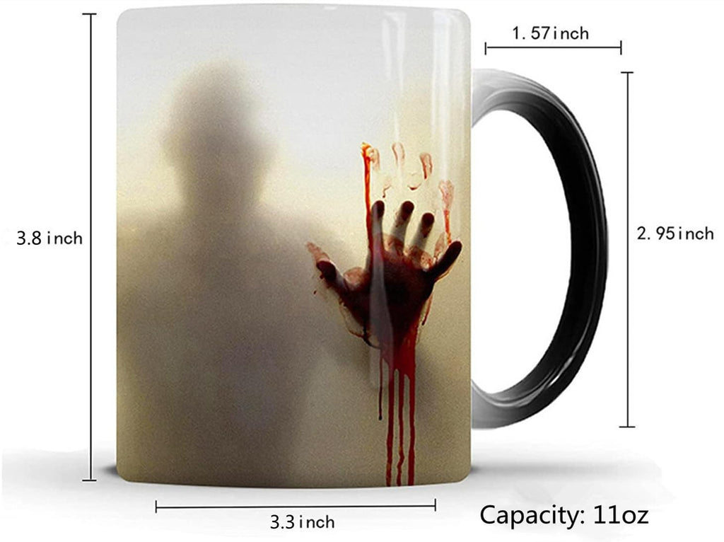 Aigori Halloween Coffee Mug, Horror Gifts for Men Women, Zombie Ceramic Mug