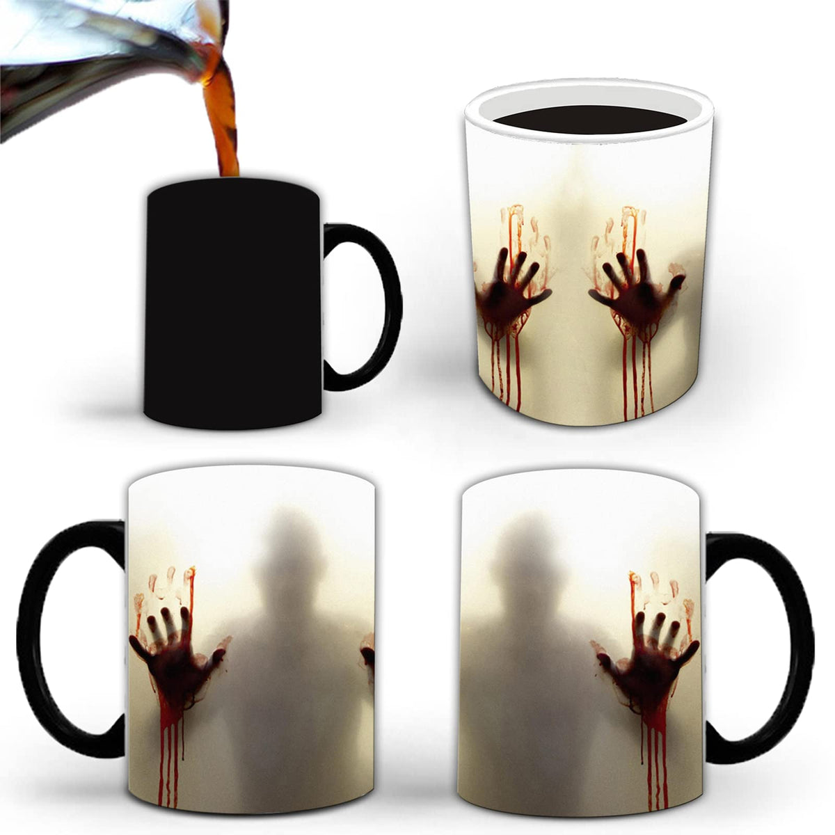 Aigori Halloween Coffee Mug, Horror Gifts for Men Women, Zombie Ceramic Mug