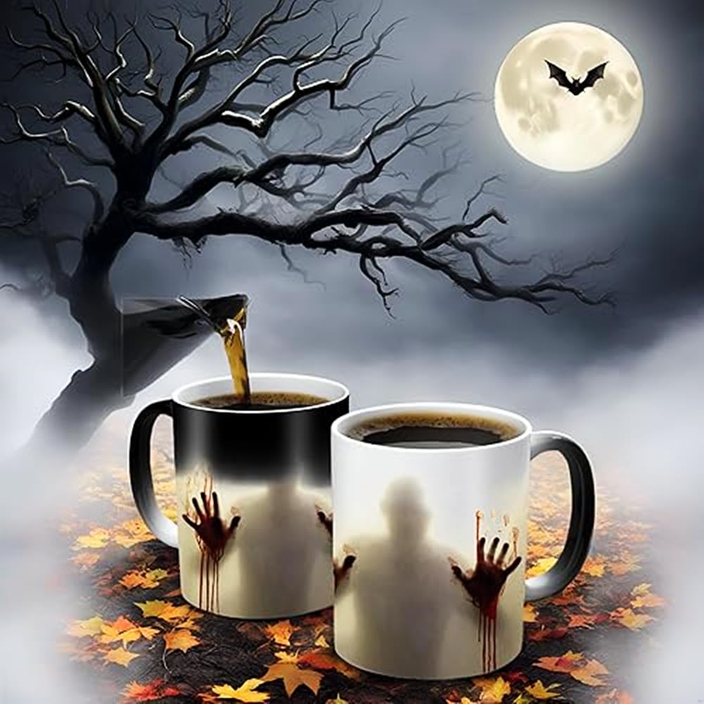 Aigori Halloween Coffee Mug, Horror Gifts for Men Women, Zombie Ceramic Mug