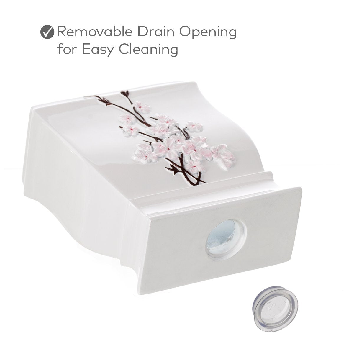 Vanda Cherry Blossom 4 Piece Resin Bathroom Accessories Set