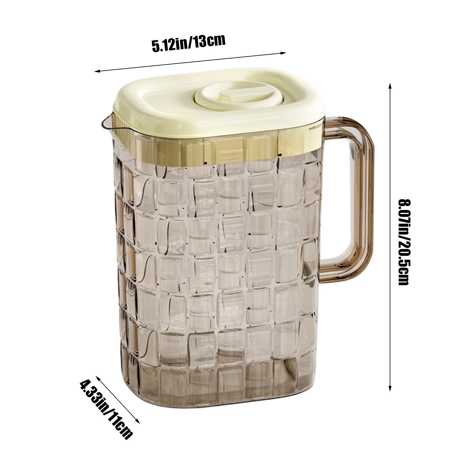 Light Luxurys Cold Water Kettle Living Room Large Capacity 2L Cool White Water Kettle Household Water Cup Set Refrigerator Juices Vapors Tea Kettle Kitchen Organizer, Birthday Gifts