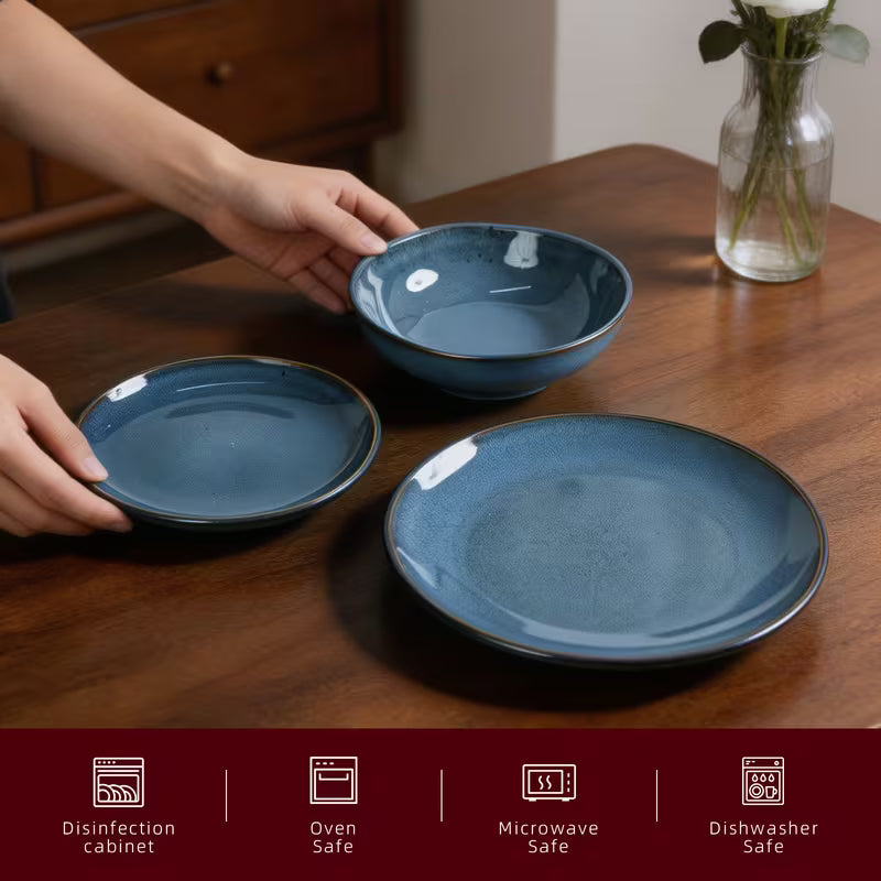 12-Piece Stoneware Dinnerware Set Service for 4