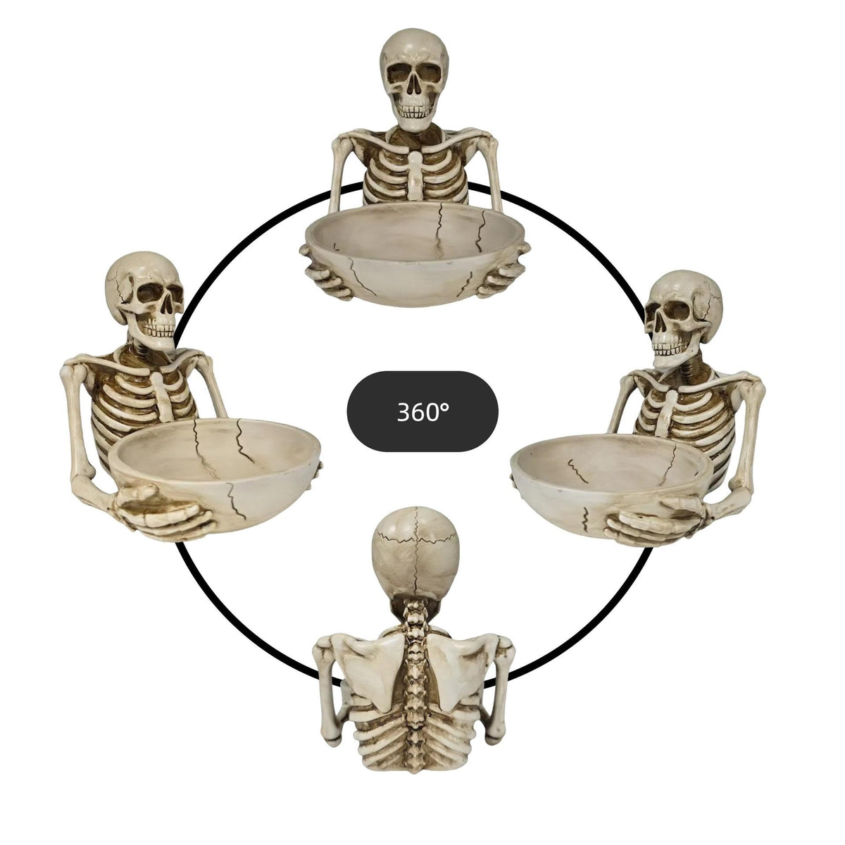 Skeleton Ornaments Home Decor Desktop Sculpture Key Storage Tray Living Room Wine Cabinet Handicrafts Resin Sculptures