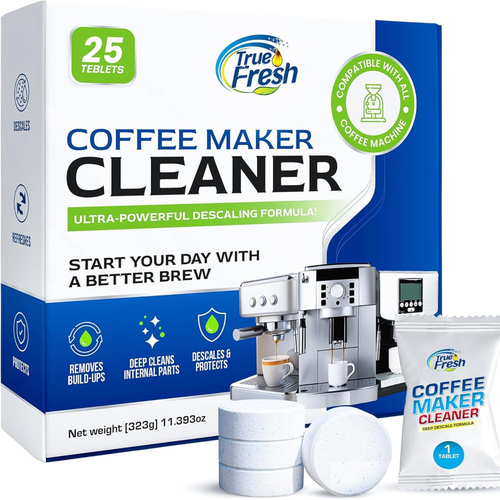 Coffee Maker Cleaner Tablets 25 Count, Coffee Machine Cleaner 1 Yr Supply