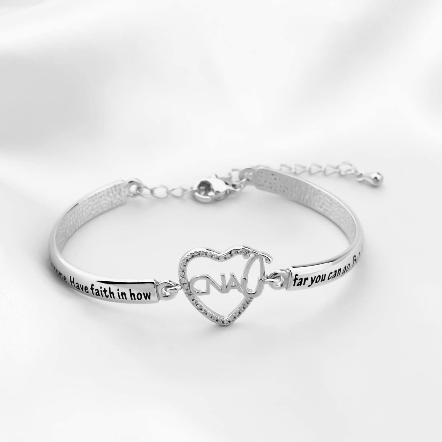 CNA Gifts Bracelet Certified Nurse Assistant Gifts CNA Graduation Gifts CNA Jewelry Inspirational Gifts Nursing School Gifts (CNA Bracelet)