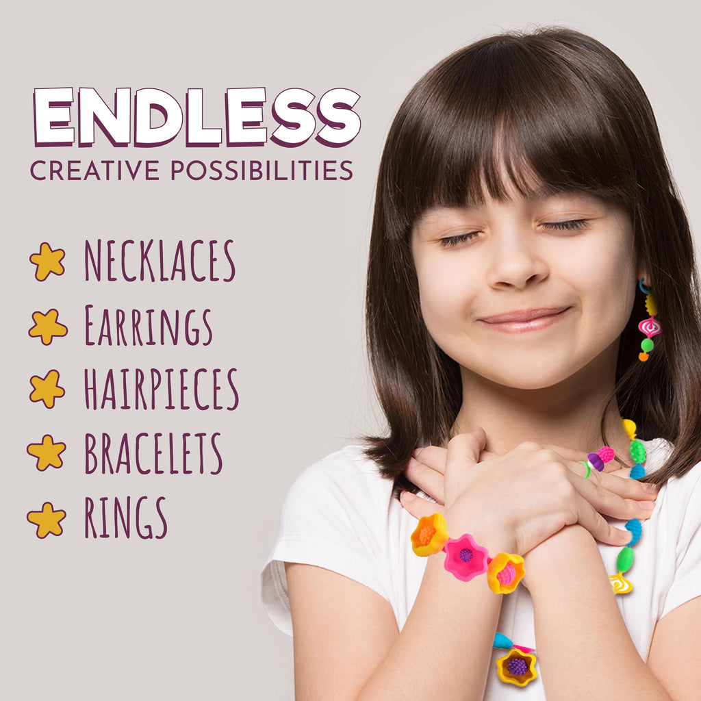 Orian Jewelry Making Kit for Girls, 550+ Pop Beads, Bracelet & Necklace