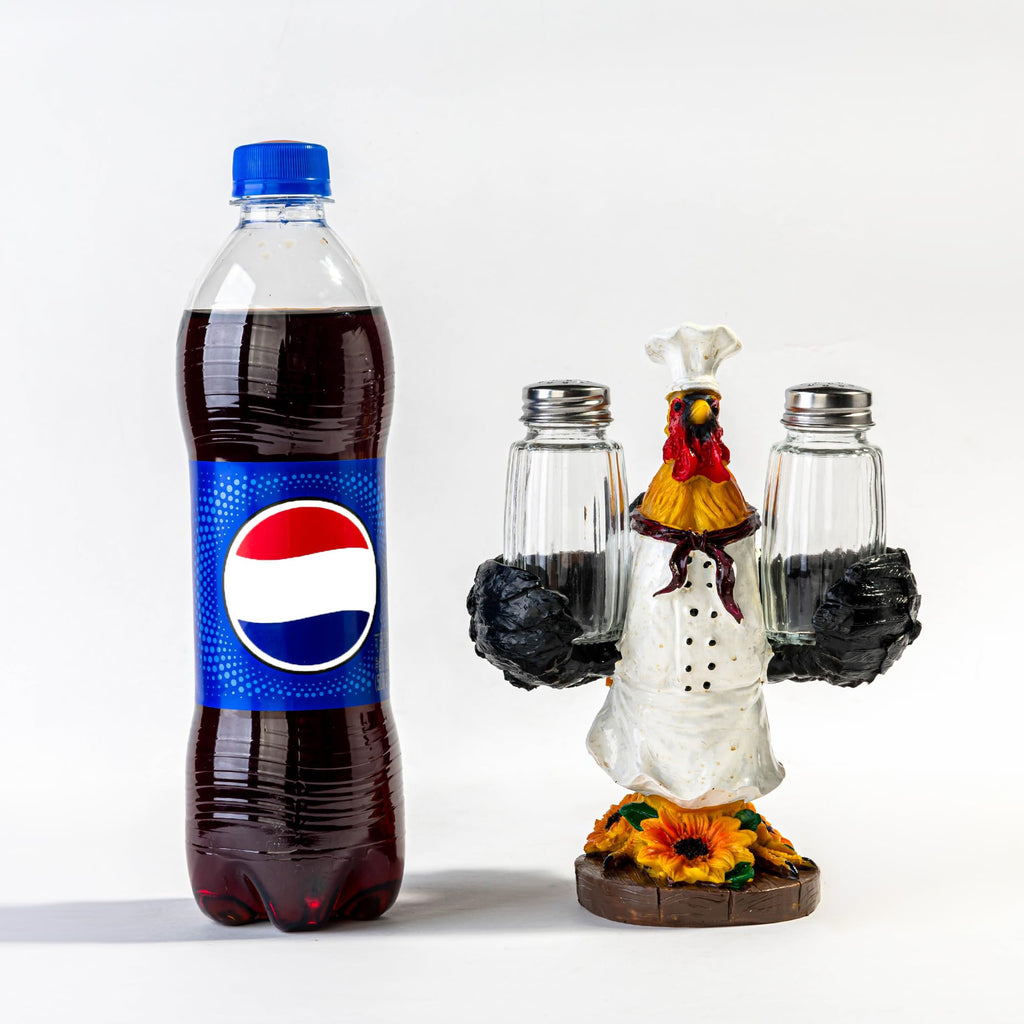 Rooster Salt and Pepper Shakers, Farmhouse Kitchen Decor with Glass Jars