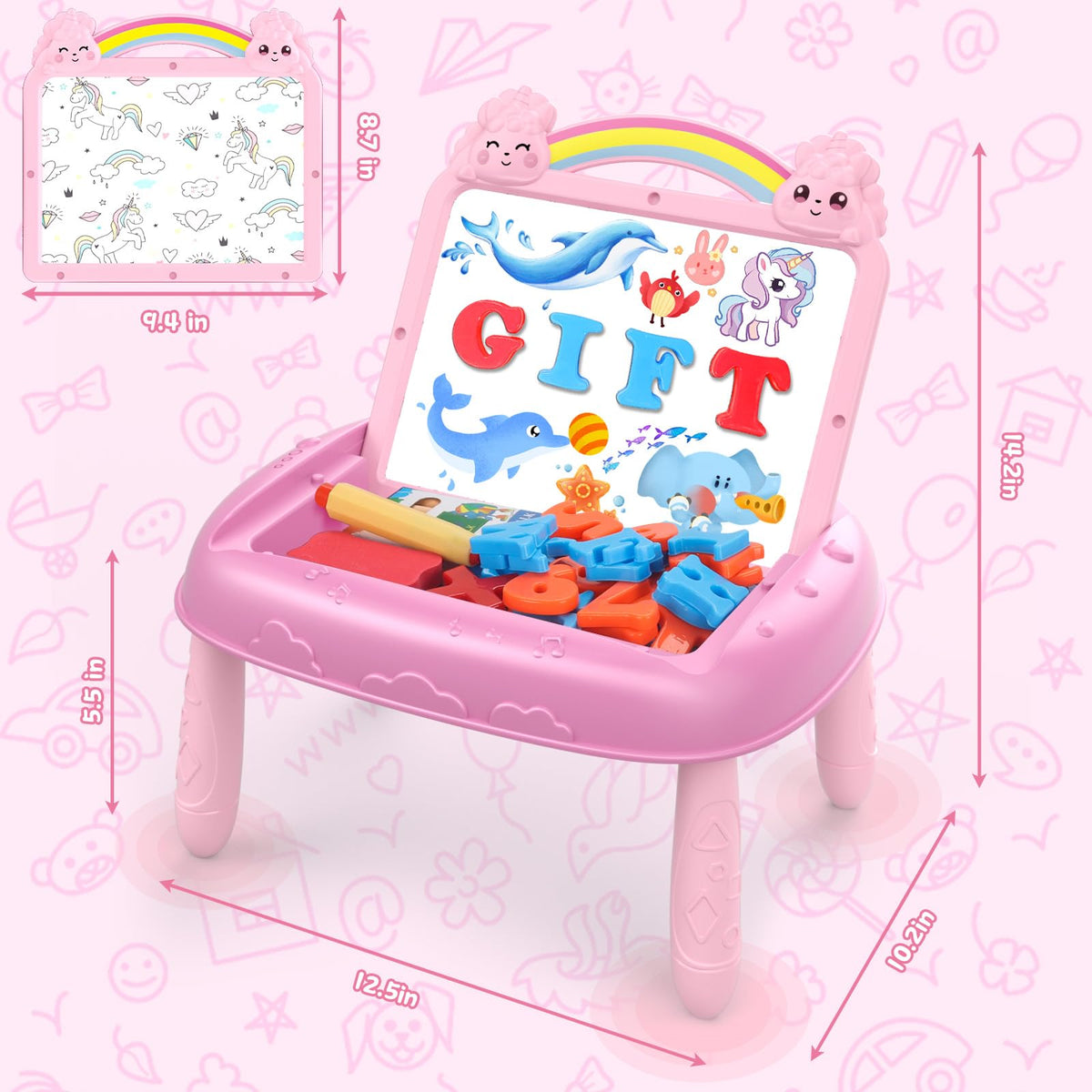 Unicorn Magnetic Drawing Board for Kids, Learning and Educational Toy Gift