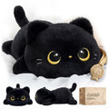 Mewaii Black Cat Plush Pillow Cute Plushies, Squishy & Huggable, 13 in