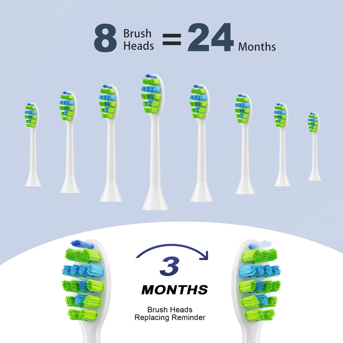 7AM2M Sonic Electric Toothbrush for Adults&Kids, 8 Brush Heads&Travel Case