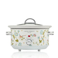 Laura Ashley Elveden White Small Slow Cookers 3.7 Quarts,Slow Cooker 3.7QT