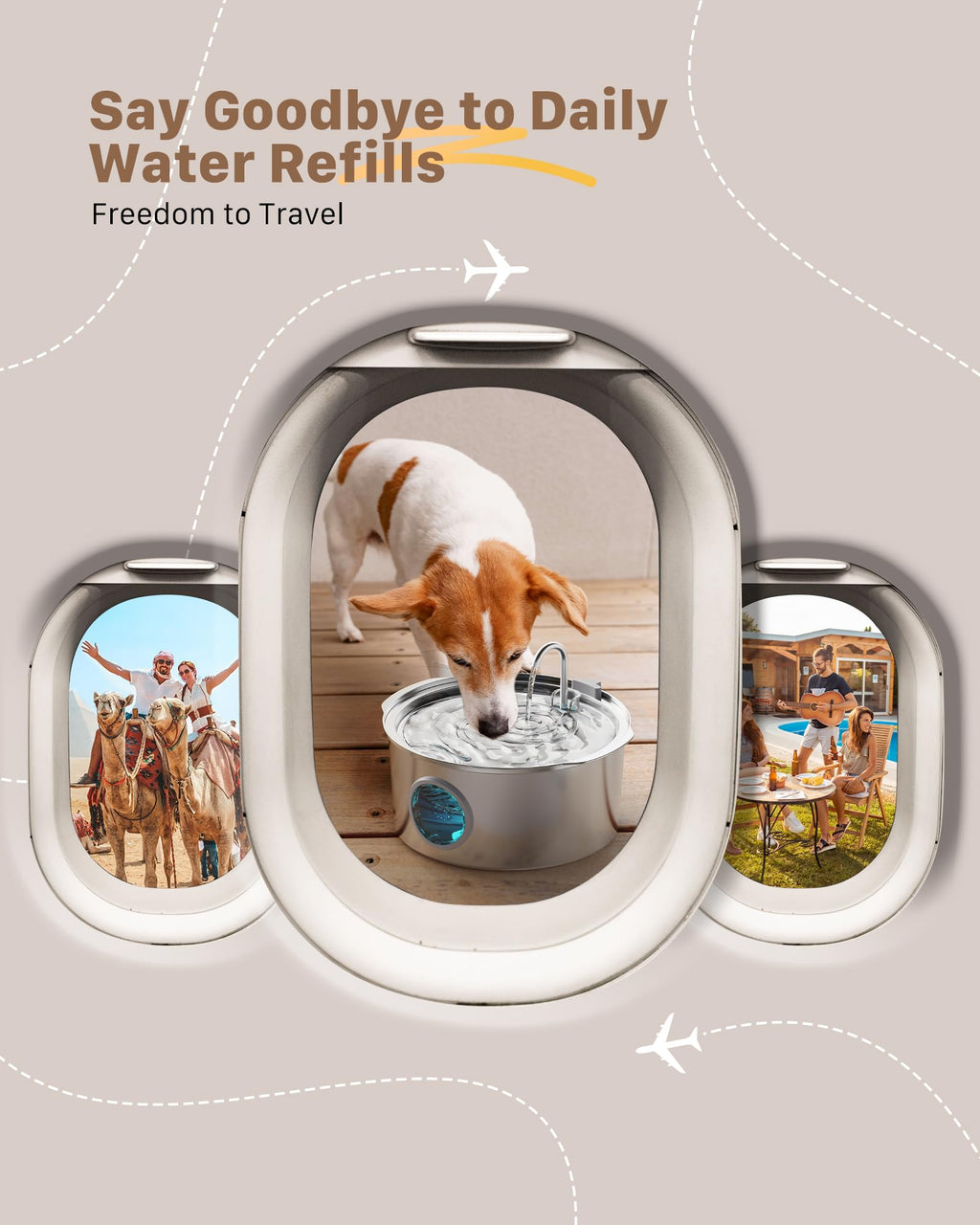 Dog Water Fountain for Large Dogs: 7L/236oz/1.8G Dog Fountain
