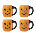 Lenox Halloween Figural Pumpkin Porcelain Mug Set for 4, 20oz