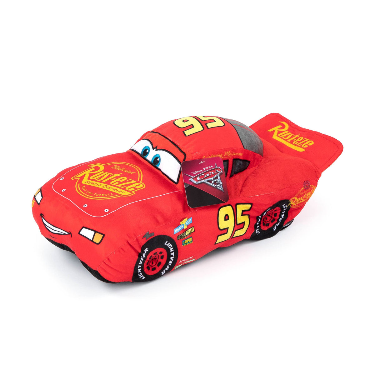 Disney Pixar Cars 3 Plush Stuffed Lightning Mcqueen Red Pillow Buddy - Kids Super Soft Polyester Microfiber, 17 inch (Official Disney Pixar Product)