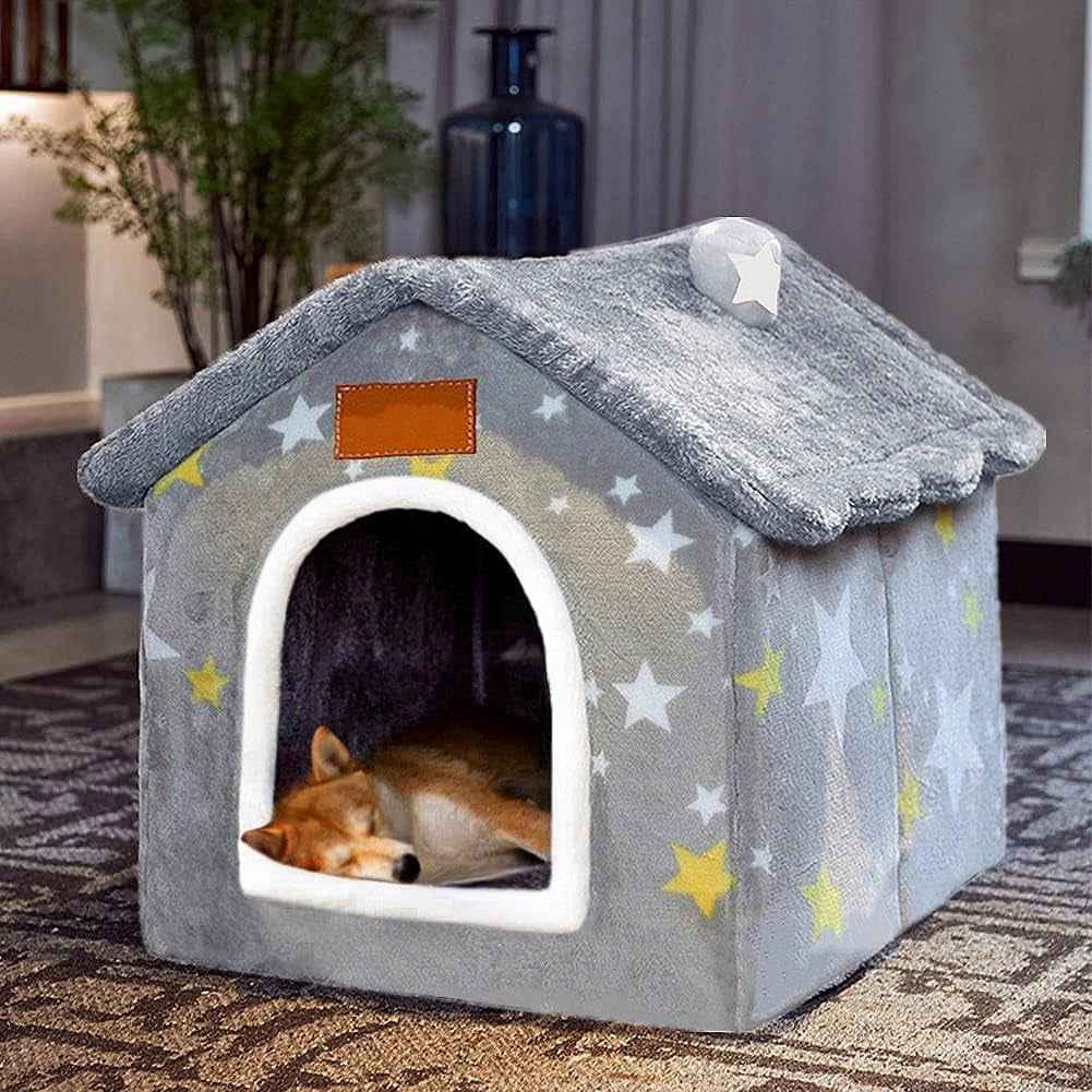 Indoor Dog House Bed Memory Foam Foldable Washable Small Medium Large