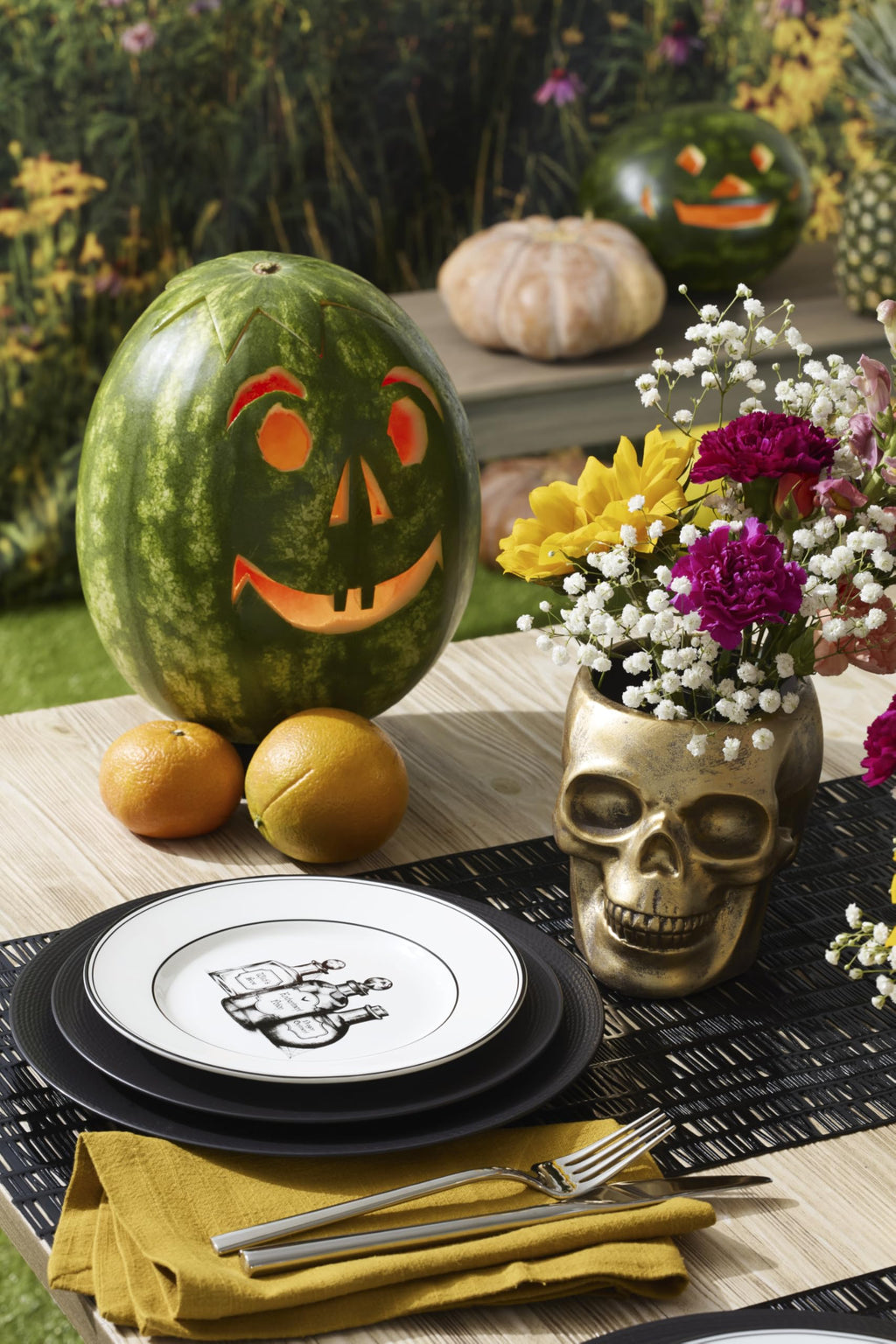 Lenox Vintage Halloween Porcelain Dessert Plates, Set of 4