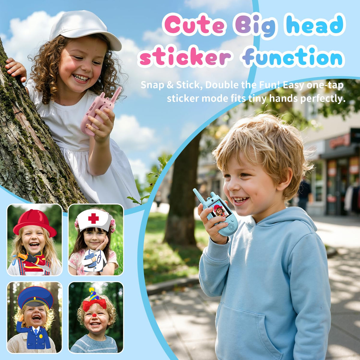 2 Pack Video Walkie Talkies for Kids, Kids Walkie Talkies with Screen Video