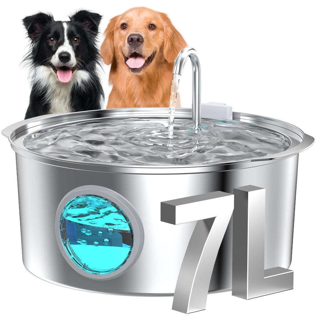 Dog Water Fountain for Large Dogs: 7L/236oz/1.8G Dog Fountain