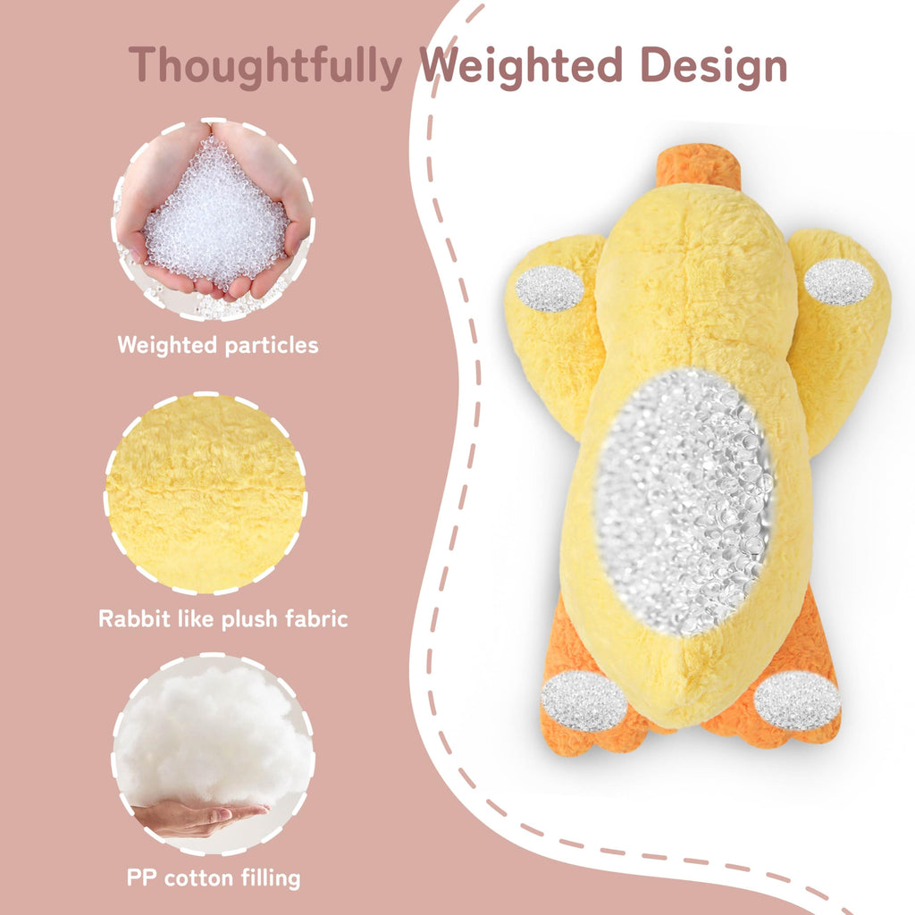 Niuniu Daddy Weighted Stuffed Animals, 20 in 3.3 lbs, Duck Plush Pillow