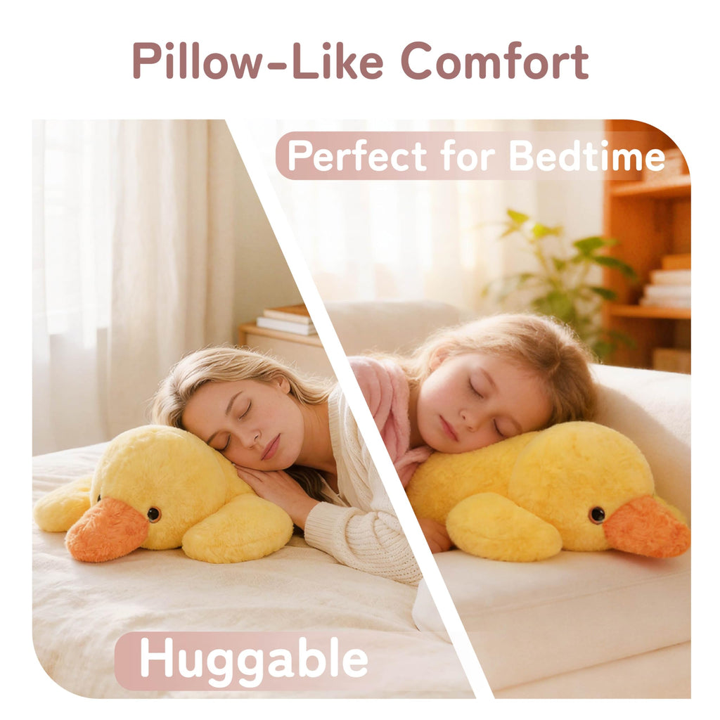 Niuniu Daddy Weighted Stuffed Animals, 20 in 3.3 lbs, Duck Plush Pillow