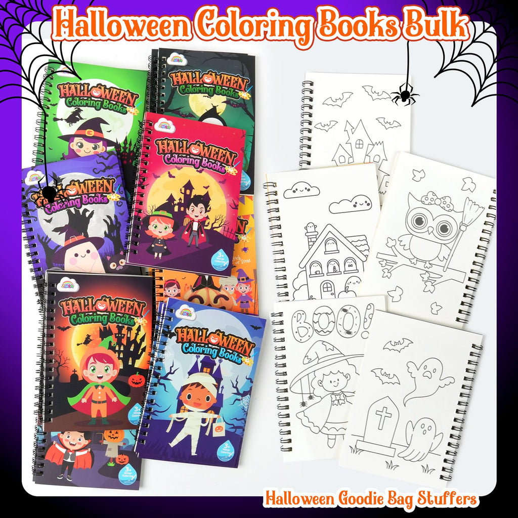 ZMLM 24 Pack Halloween Coloring Books - Halloween Party Favors for Kids 4-8