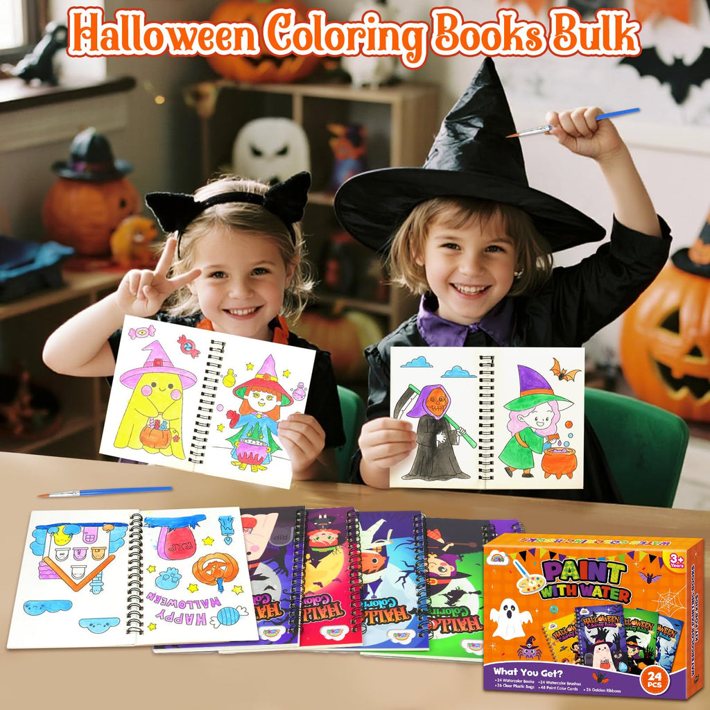 ZMLM 24 Pack Halloween Coloring Books - Halloween Party Favors for Kids 4-8