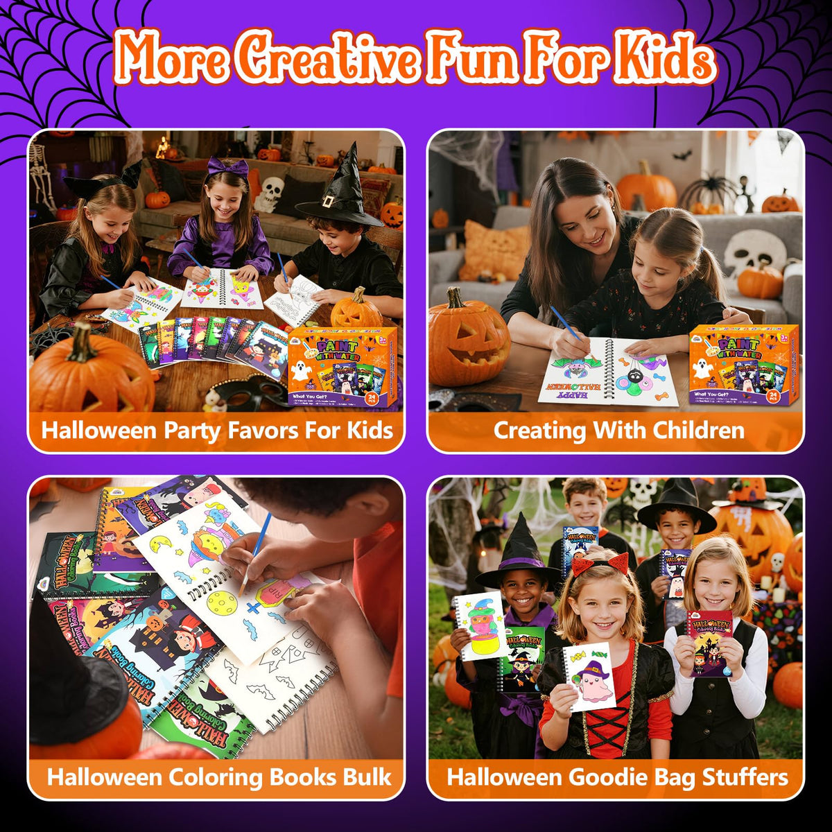 ZMLM 24 Pack Halloween Coloring Books - Halloween Party Favors for Kids 4-8