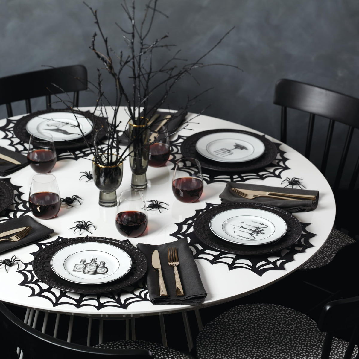 Lenox Vintage Halloween Porcelain Dessert Plates, Set of 4