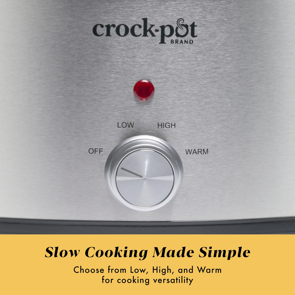 Crock-Pot 10QT Manual Slow Cooker, Stainless Steel