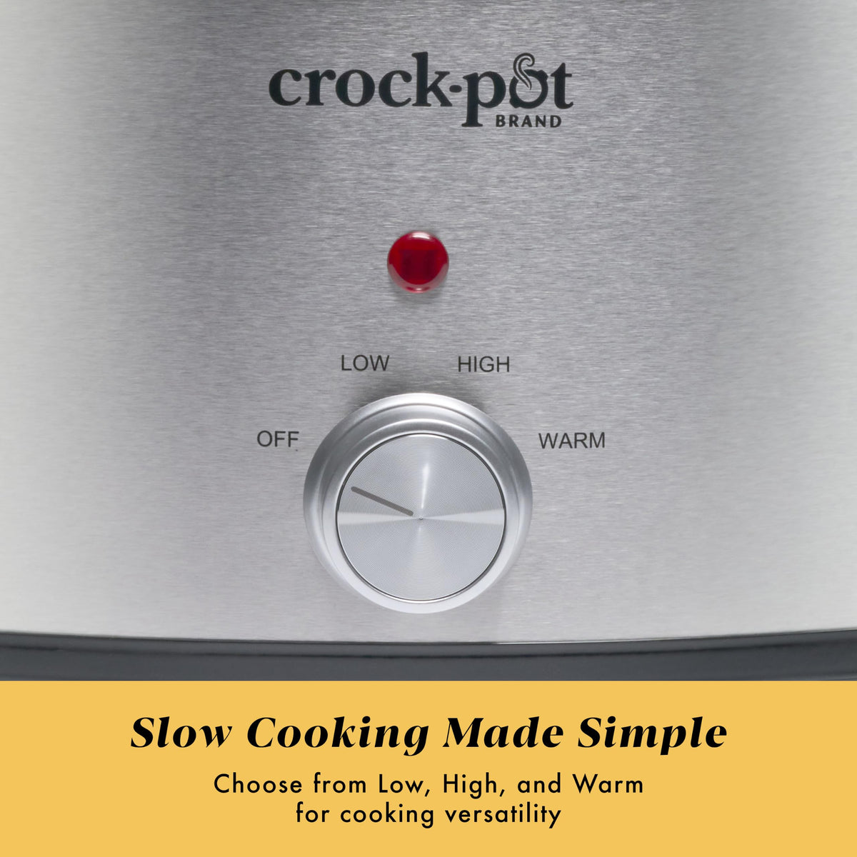 Crock-Pot 10QT Manual Slow Cooker, Stainless Steel