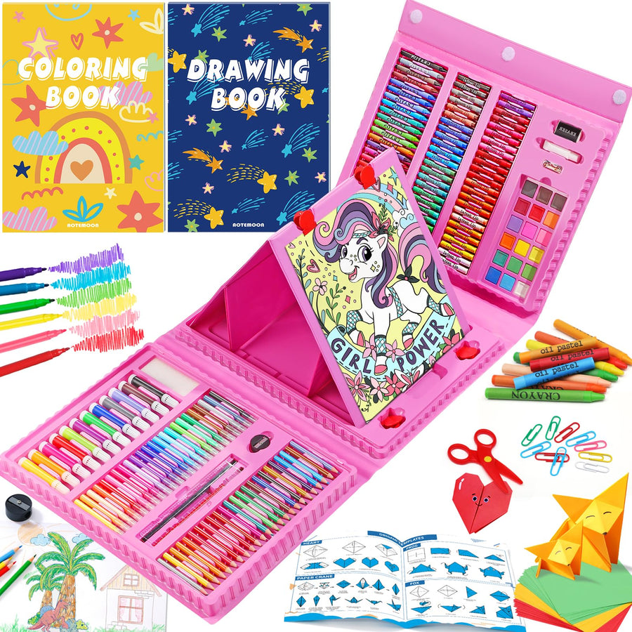 All in One Art Supplies Include Drawing Kit, Origami & Paper-Cutting Crafts