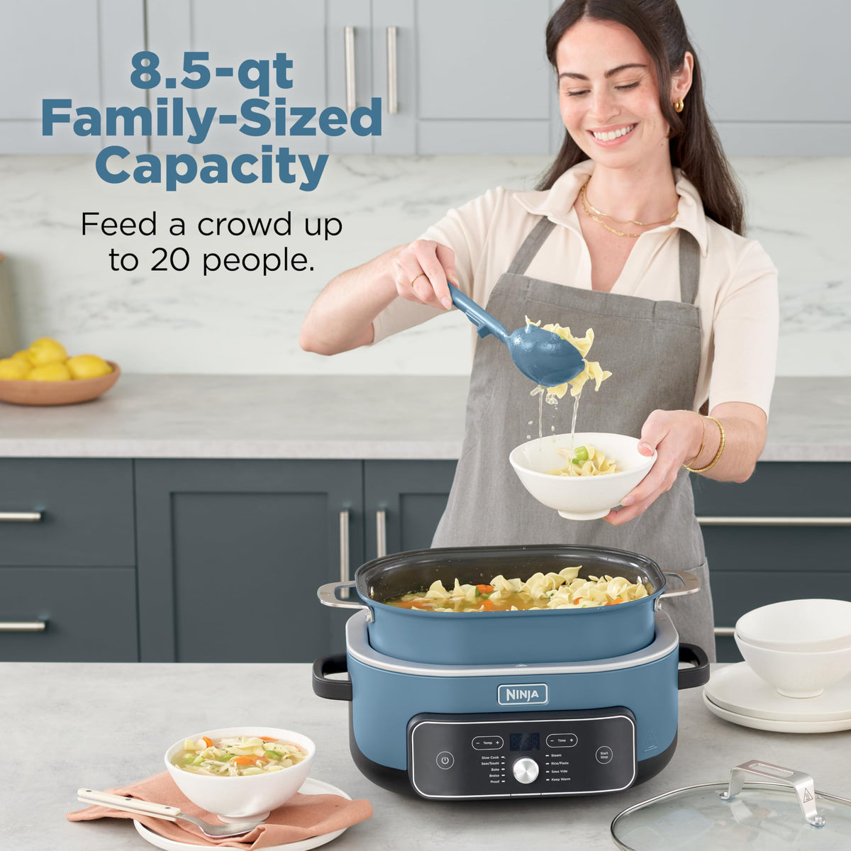 Ninja® PossibleCooker™ PRO Plus 9-in-1, 8.5-qt, Blue Macaron, MC2001