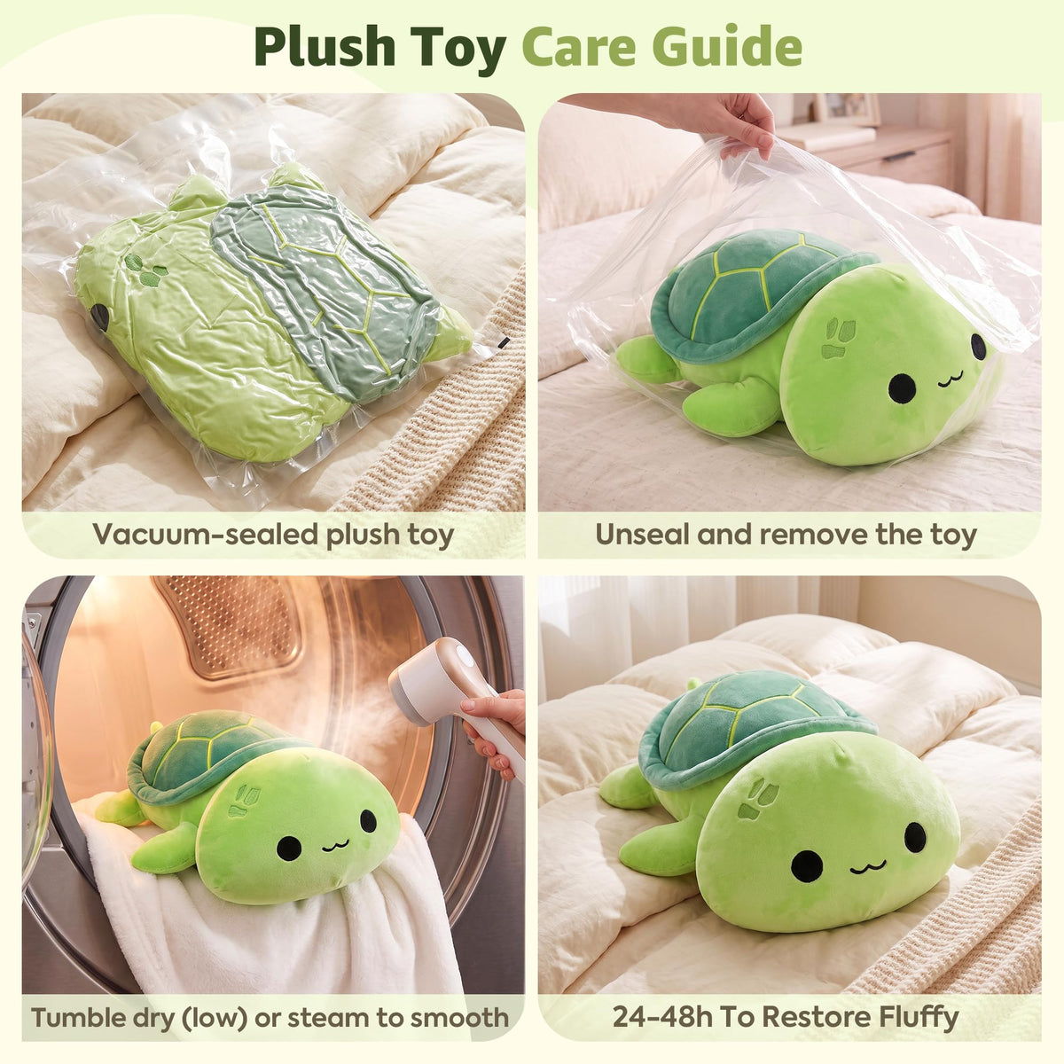 Onsoyours Sea Turtle Cute Plush, Green Soft Stuffed Animal Turtle Plush Pillow, Tortoise Kawaii Plushie Toy for Kids (Green Turtle, 13")