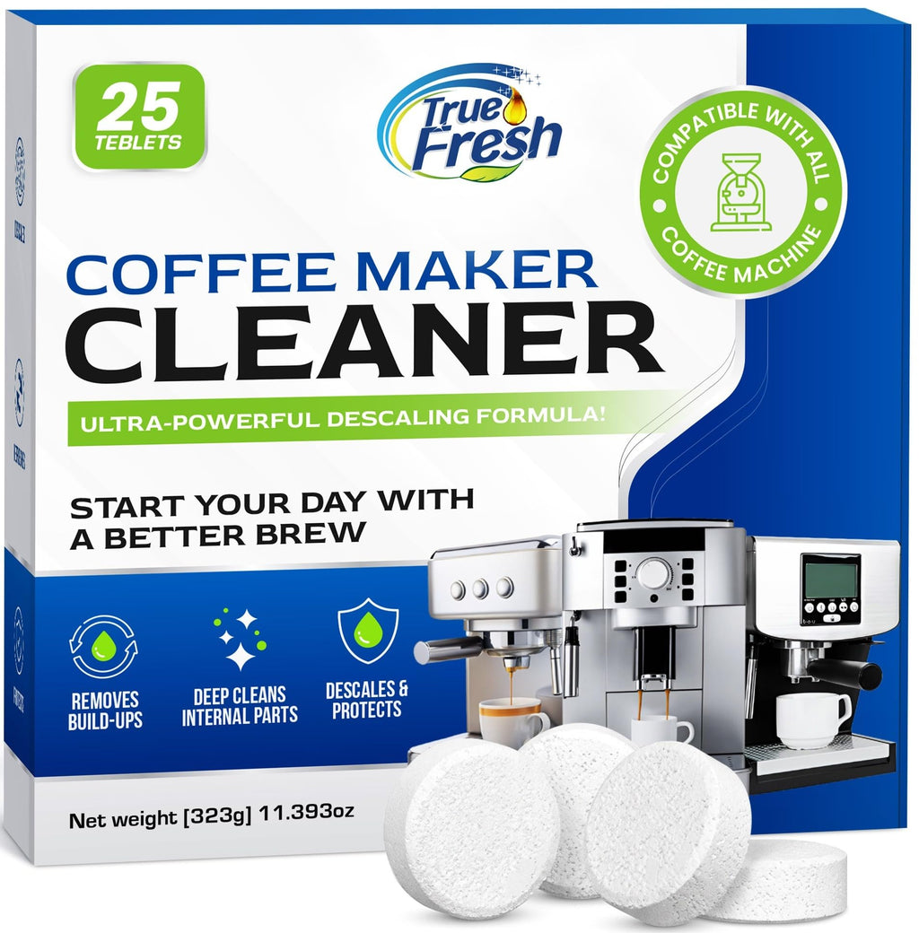 Coffee Maker Cleaner Tablets 25 Count, Coffee Machine Cleaner 1 Yr Supply